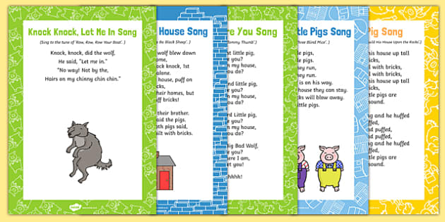 The Three Little Pigs Songs (teacher made)