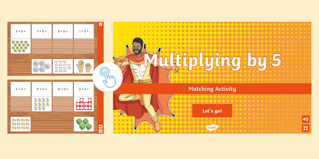 FREE! - 👉 Multiplying by 5 Maths Matching Game - KS2