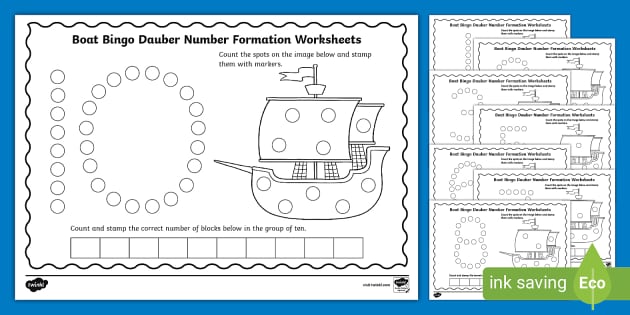 Easy Bingo Dauber Number Formation Worksheets Twinkl easy-bingo-dauber-number-formation-worksheets-twinkl