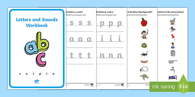Letters And Sounds Workbook Satpin Phonics Teacher Made