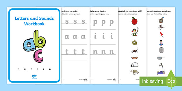 Letters and Sounds Workbook SATPIN | Phonics - Twinkl