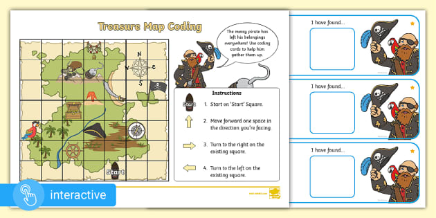 Interactive PDF Treasure Map Coding Activity Teacher Made   Cfe T 1664879916 Interactive Pdf Treasure Map Coding Differentiated Activity Sheet Ver 1 