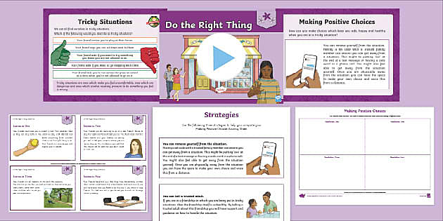 PSHE and Citizenship UKS2 Be Yourself Lesson 5: Do the Right Thing ...