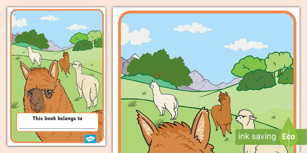 Free Alpaca-Themed Book Cover for Kids| Download from Twinkl