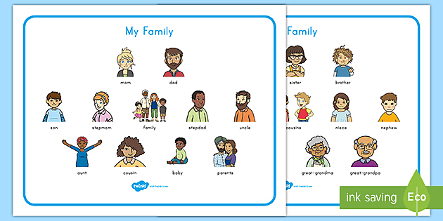 My Family Word Mats