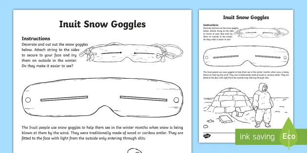 out of snow goggles
