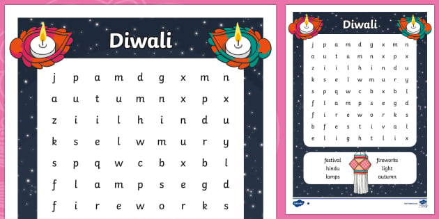 diwali word search teacher made
