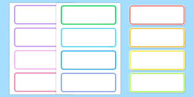 Free Editable Labels Blank Classroom Labels