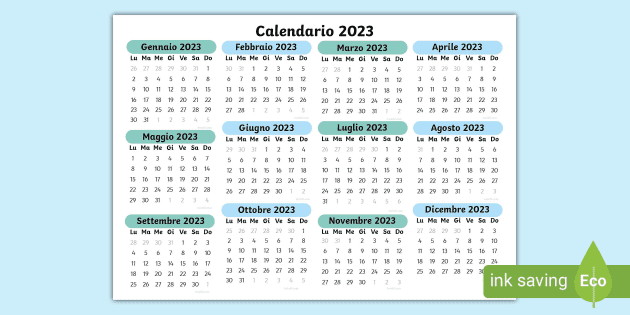 FREE! - Calendario 2023 da Stampare (Teacher-Made) - Twinkl