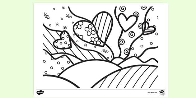 Download Free Romero Britto Colouring Page Famous Artists For Kids