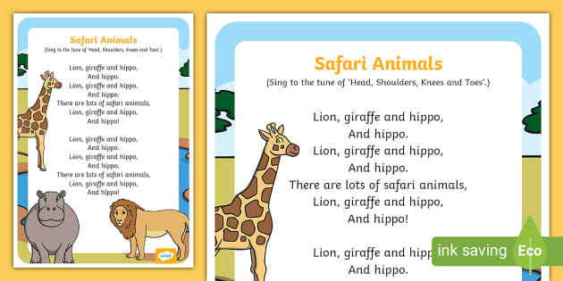 Safari Animals Song (Hecho por educadores) - Twinkl