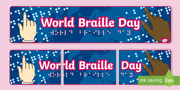 World Braille Day Display Banner - Twinkl