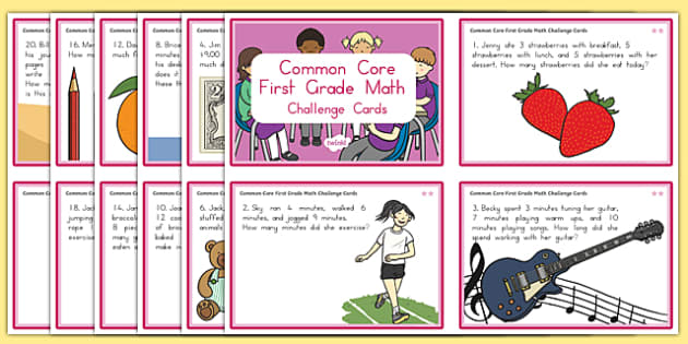 Common Core First Grade Mathematics Questions (teacher made)