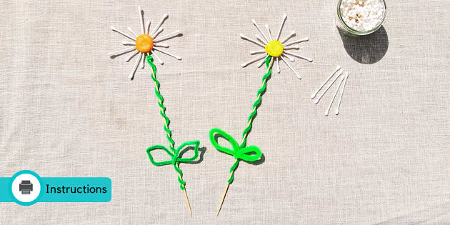 Daisy chain Stick & Sew Embroidery Stickers/Patches, Daisy