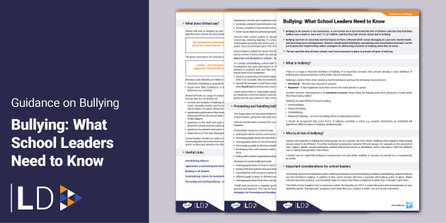 Bullying Safeguarding: What School Leaders Need to Know