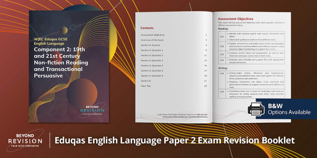 GCSE EDUQAS GCSE English Language Paper 2 Revision Booklet