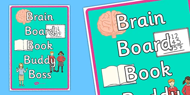 Free Brain Book Board Buddy Boss Display Poster
