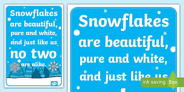 snowflake poem for kids