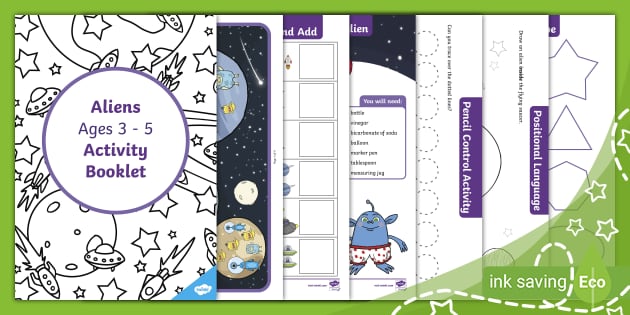 Aliens Activity Booklet (Ages 3 - 5) (l'enseignant a fait)