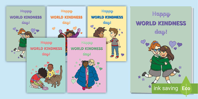 FREE! - Happy World Kindness Day Cards - Kindness Day | Twinkl