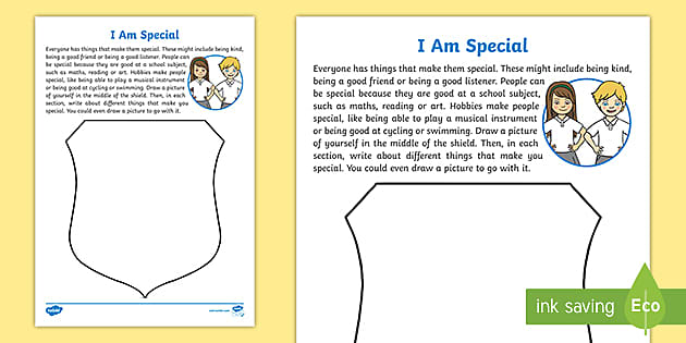 Self-Esteem and Personal Values Shield Activity - Twinkl