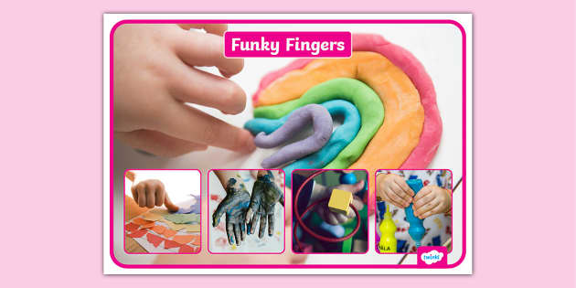 Funky Fingers Display Poster (Hecho por educadores) - Twinkl