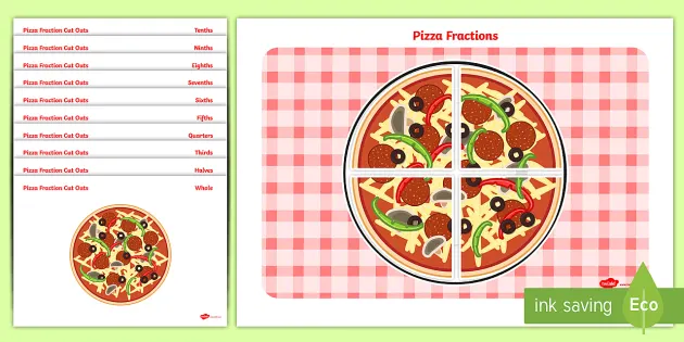 Pizza Fraction Cut Outs Teacher Made