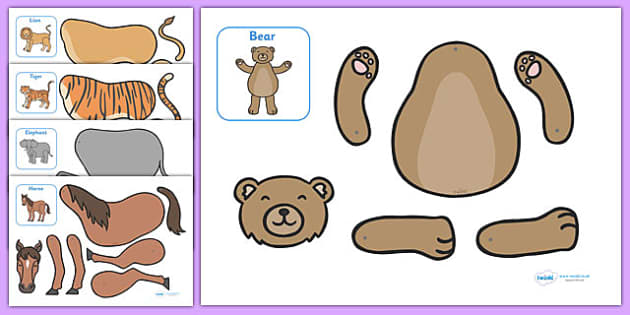 FREE! - Split Pin Animal Characters - education, home school, free, fun