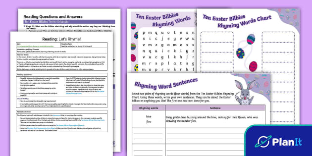 Year 1 Ten Easter Bilbies: Reading Lesson 3 - Twinkl