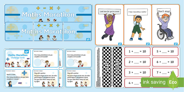 Maths Marathon Number Bonds Display Pack | Twinkl - Twinkl