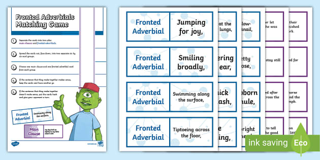 KS2 Fronted Adverbials Matching Game (Teacher-Made) - Twinkl