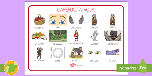 Tapiz De Vocabulario Caperucita Roja Teacher Made