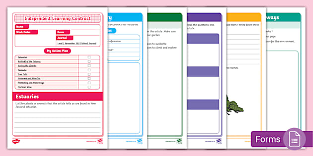 L2 November 2022 School Journal Learning Contract Mat