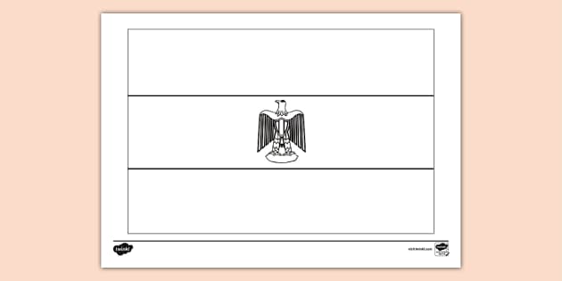 FREE! - Egypt Flag Colouring | Twinkl Flags and Countries