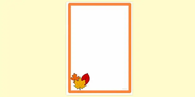 autumn leaf page border
