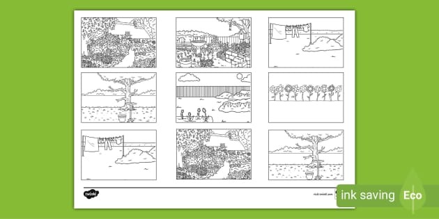 Garden Doodle Colouring Page (teacher made) - Twinkl