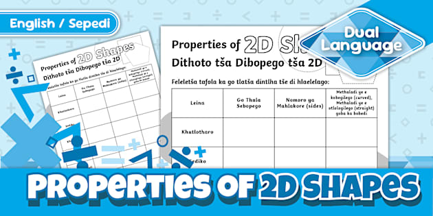 Grade 4 Maths - Term 1 - Properties of 2D Shapes Activity Sheet ...
