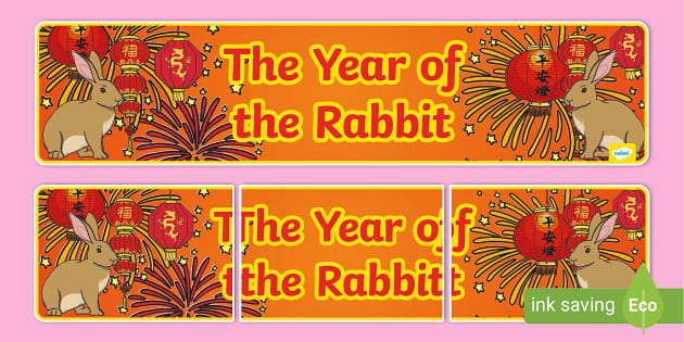 2023 Year of the Rabbit Chinese New Year Poster - Twinkl