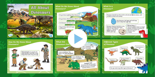 What Am I? Dinosaurs Interactive PowerPoint Game - Twinkl