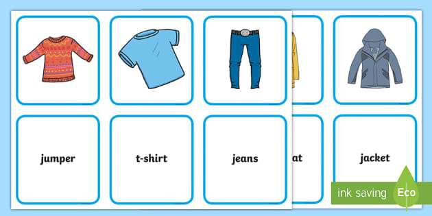 La ropa clothing flash cards teach your children spanish homeschool pdf printable game