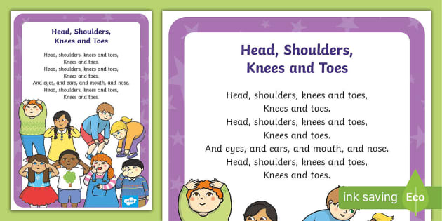 Head Shoulders Knees And Toes Lyrics Poster