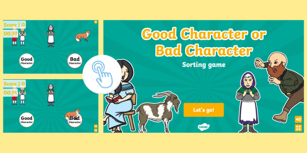 Good Character or Bad Character Interactive Sorting Game