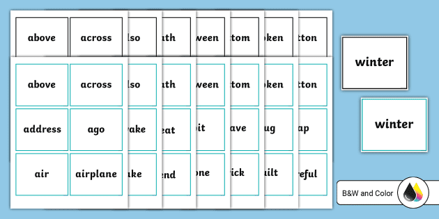 100 High-Frequency Words Flashcards (Teacher-Made) - Twinkl