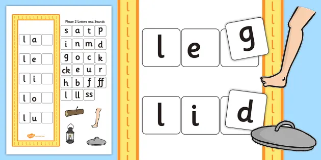 Cvc L Word Activity Including Phase 2 Letters And Sounds Words