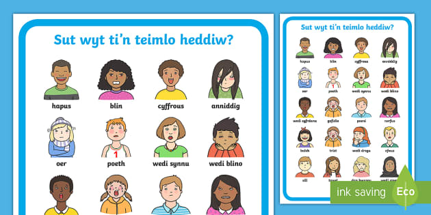 How Do You Feel Today? Emotions Chart Welsh (teacher made)