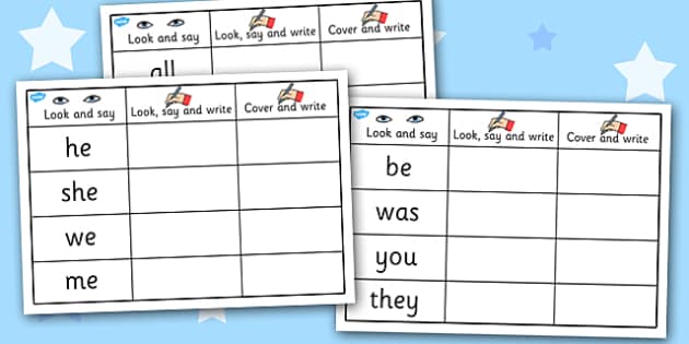 worksheets 3 phase printable Practice Words 3 Tricky Writing Worksheets on Phase