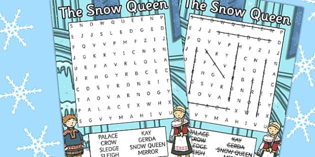 The Snow Queen Wordsearch (teacher made) Twinkl