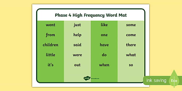 Phases 2-5 colour coded high frequencey words~rounded corners~ 9.5 cm x 4 cm 