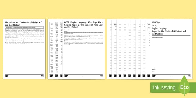 AQA Language Paper 2: Practice Paper Based on AQA Extracts 2