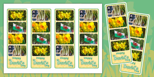 St. David's Day Photo Strip Bookmarks (teacher Made)